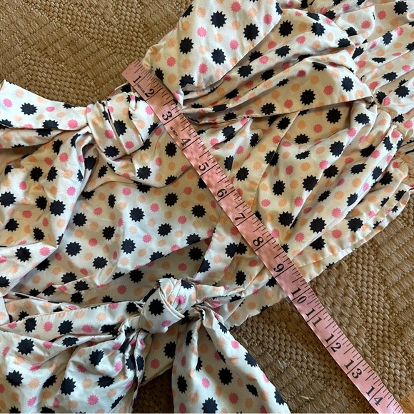 Maeve size 4 one shoulder strap whimsical tied front smocked back crop top - Picture 8 of 8